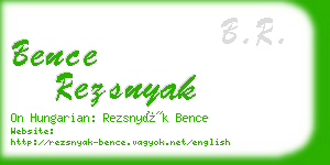 bence rezsnyak business card